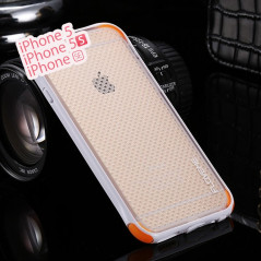 Coque MESH Soft Touch perforé Apple iPhone 5/5S/SE Blanc