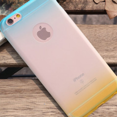 Coque silicone gel GRADIENT Apple iPhone 6/6S Plus Rose-Jaune