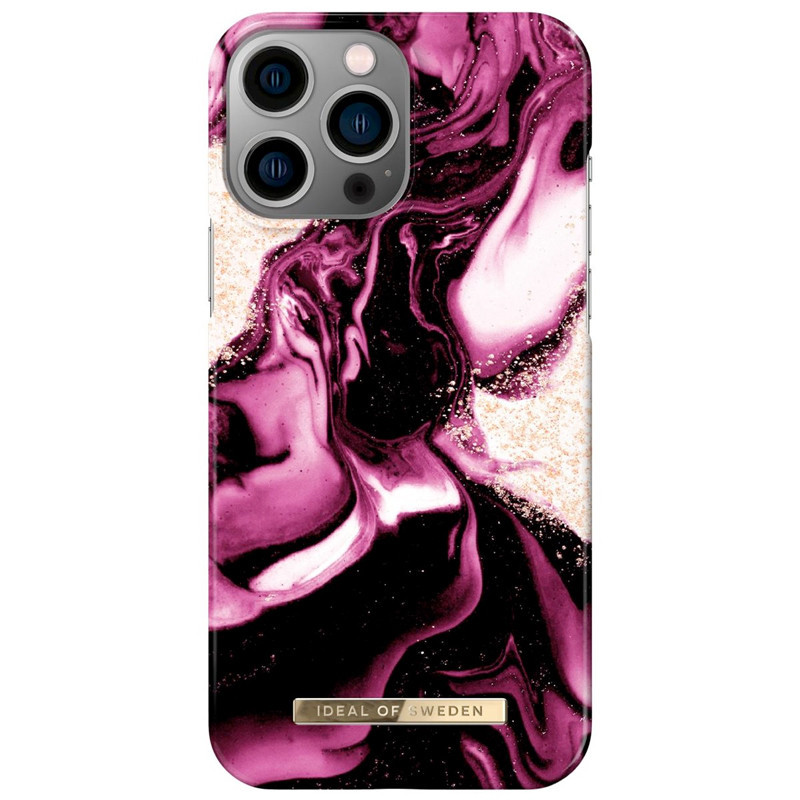 iDeal of Sweden - iPhone 13 PRO Coque Golden Ruby Marble