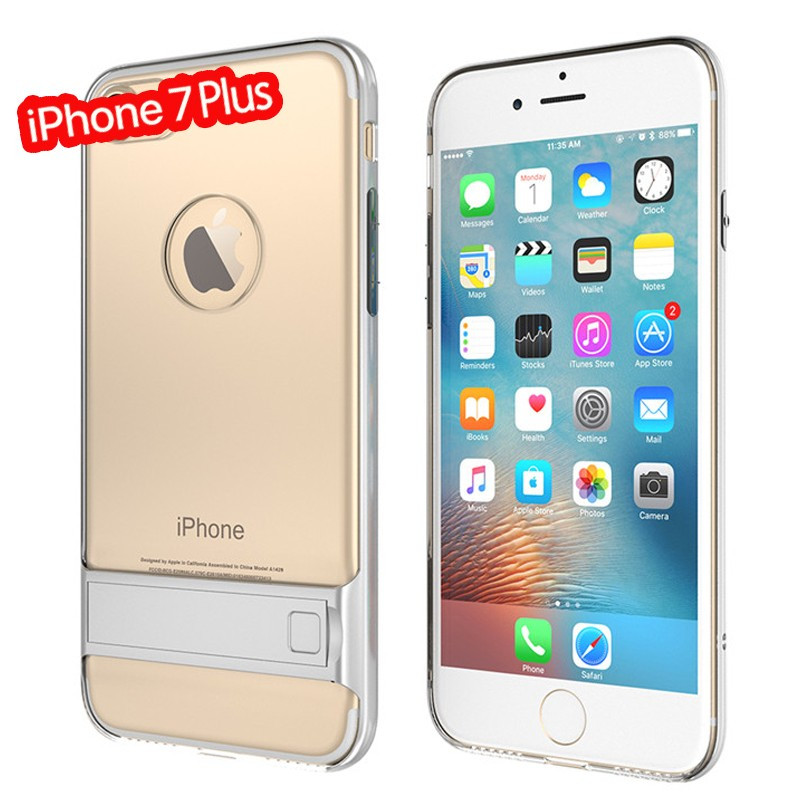Coque bimatière transparente avec béquille Apple iPhone 7/8 Plus