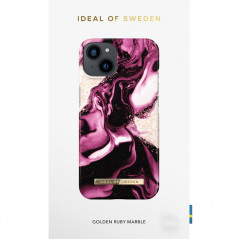 iDeal of Sweden - iPhone 13 Coque Golden Ruby Marble