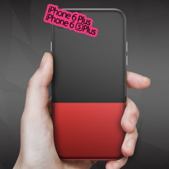 Coque rigide Floveme Contrast Color Apple iPhone 6/6S Plus Noir-Rouge