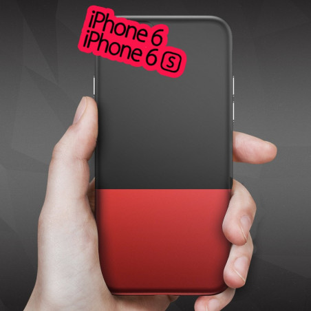 Coque rigide Floveme Contrast Color Apple iPhone 6/6S Noir-Rouge
