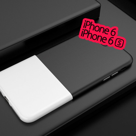 Coque rigide Floveme Contrast Color Apple iPhone 6/6S Noir-Blanc