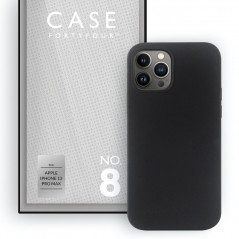 Case FortyFour - iPhone 13 PRO MAX Coque silicone liquide No.8 Noir