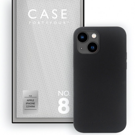 Case FortyFour - iPhone 13 Mini Coque silicone liquide No.8 Noir