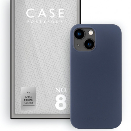 Case FortyFour - iPhone 13 Mini Coque silicone liquide No.8 Bleu foncé