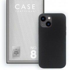 Case FortyFour - iPhone 13 Coque silicone liquide No.8 Noir