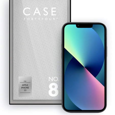 Case FortyFour - iPhone 13 Coque silicone liquide No.8 Noir