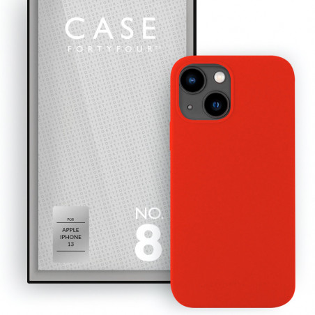 Case FortyFour - iPhone 13 Coque silicone liquide No.8 Rouge