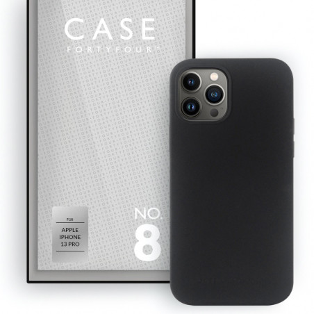 Case FortyFour - iPhone 13 PRO Coque silicone liquide No.8 Noir