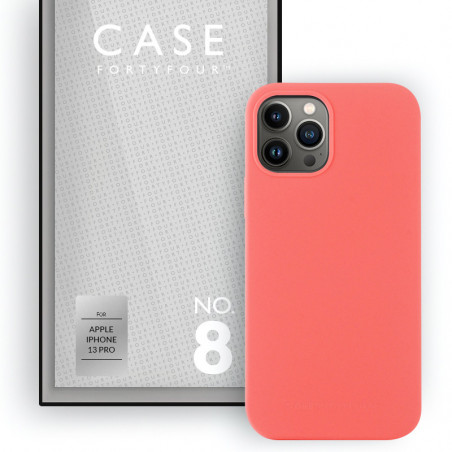 Case FortyFour - iPhone 13 PRO Coque silicone liquide No.8 Orange (Peach)