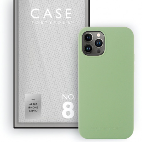 Case FortyFour - iPhone 13 PRO Coque silicone liquide No.8 Vert (Mint)
