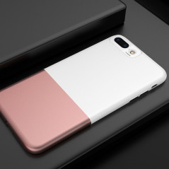 Coque rigide Floveme Contrast Color Apple iPhone 7 Plus Blanc-Or Rose