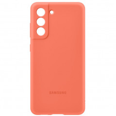 Samsung - Galaxy S21 FE 5G Coque EF-PG990T Silicone doux Orange (Coral)