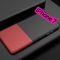 Coque rigide Floveme Contrast Color Apple iPhone 7 Noir-Rouge