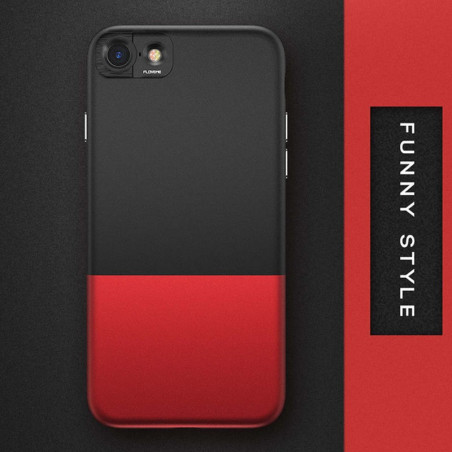 Coque rigide Floveme Contrast Color Apple iPhone 7 Noir-Rouge