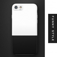 Coque rigide Floveme Contrast Color Apple iPhone 7 Blanc-Noir