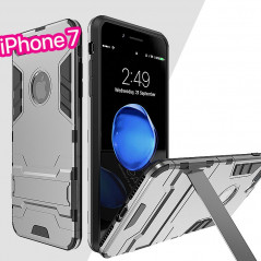 Coque Dual Layer Hybrid avec béquille Apple iPhone 7 Gris