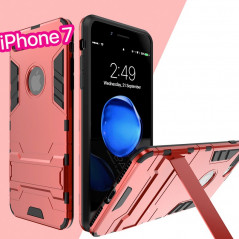 Coque Dual Layer Hybrid avec béquille Apple iPhone 7 Rouge