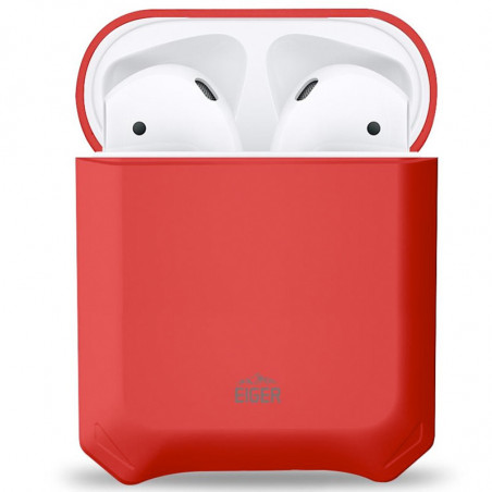 Eiger - AirPods 1 / AirPods 2 Coque NORTH Rouge (Swiss Red)