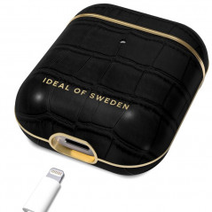 iDeal of Sweden - AirPods 1 / AirPods 2 Coque Jet Black Croco