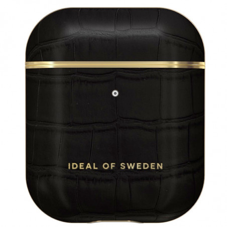 iDeal of Sweden - AirPods 1 / AirPods 2 Coque Jet Black Croco