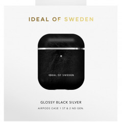 iDeal of Sweden - AirPods 1 / AirPods 2 Coque Glossy Black Silver