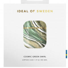 iDeal of Sweden - AirPods 1 / AirPods 2 Coque Cosmic Green Swirl