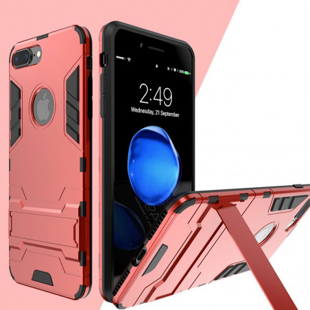 Coque Dual Layer Hybrid avec béquille Apple iPhone 7 Plus Rouge