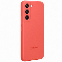 Samsung - Galaxy S22 5G Coque EF-PS901T Silicone doux Orange (Corail)