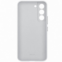 Samsung - Galaxy S22 Plus 5G Coque cuir EF-VS906L Leather Gris (light gray)