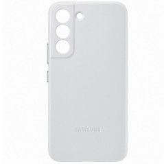 Samsung - Galaxy S22 Plus 5G Coque cuir EF-VS906L Leather Gris (light gray)