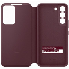 Samsung - Galaxy S22 5G Etui folio Smart Clear view EF-ZS901C Bordeau (Burgundy)