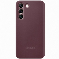 Samsung - Galaxy S22 5G Etui folio Smart Clear view EF-ZS901C Bordeau (Burgundy)
