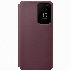 Samsung - Galaxy S22 Plus 5G Etui folio Smart Clear view EF-ZS906C Bordeau (Burgundy)