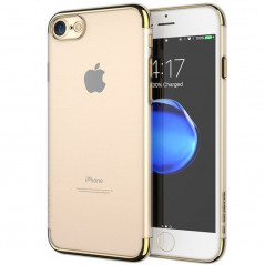 Coque silicone gel contour métallisé Apple iPhone 7 Or