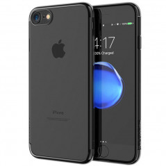 Coque silicone gel contour métallisé Apple iPhone 7 Noir