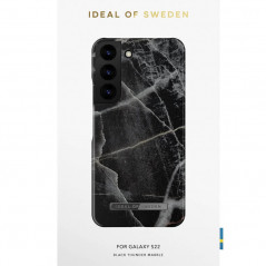 iDeal of Sweden - Galaxy S22 5G Coque Black Thunder Marble