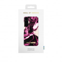 iDeal of Sweden - Galaxy S22 5G Coque Golden Ruby Marble