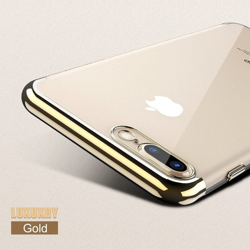 Coque silicone gel contours métallisés Apple iPhone 7/8 Plus