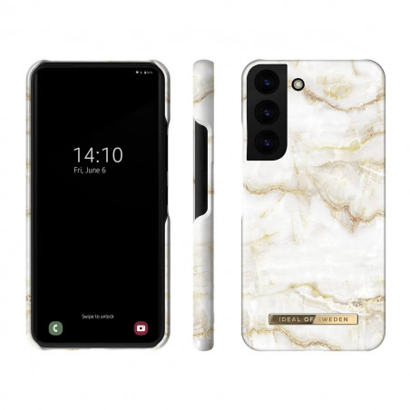 iDeal of Sweden - Galaxy S22 Plus 5G Coque Golden Pearl Marble