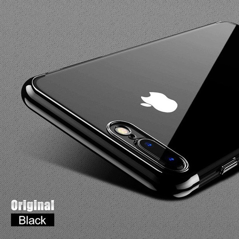 Coque silicone gel contours métallisés Apple iPhone 7/8 Plus