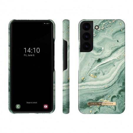 iDeal of Sweden - Galaxy S22 Plus 5G Coque Mint Swirl Marble