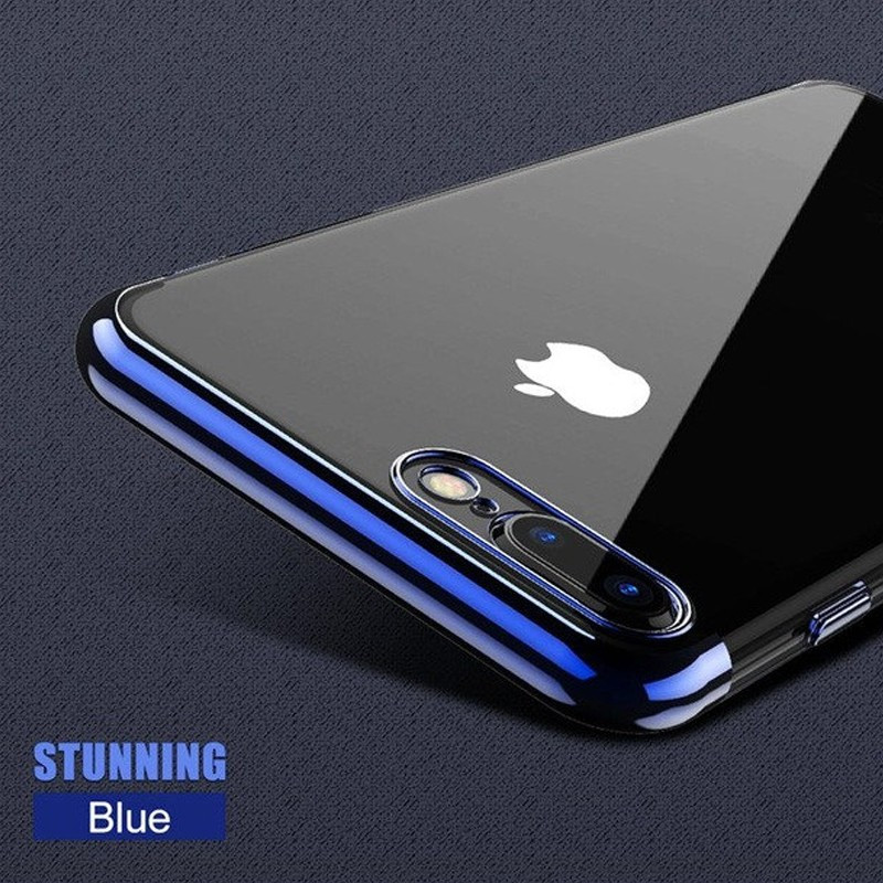 Coque silicone gel contours métallisés Apple iPhone 7/8 Plus