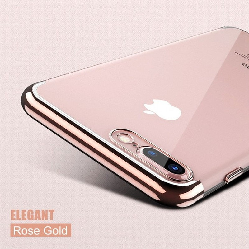 Coque silicone gel contours métallisés Apple iPhone 7/8 Plus