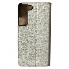 Mike Galeli - Galaxy S22 Plus 5G Etui cuir MARC Argent (Light Grey)