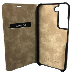 Mike Galeli - Galaxy S22 Plus 5G Etui cuir MARC Argent (Light Grey)