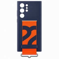 Samsung - Galaxy S22 Ultra 5G Coque Silicone Strap EF-GS908T Bleu