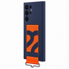 Samsung - Galaxy S22 Ultra 5G Coque Silicone Strap EF-GS908T Bleu